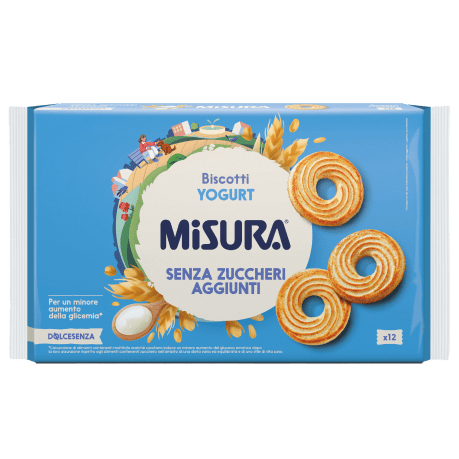 Immagine del packaging dei Biscotti Yogurt Misura della Linea Dolcesenza