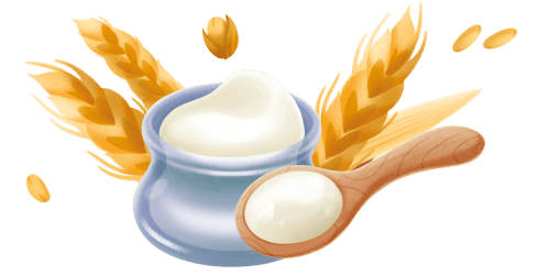 Immagine degli ingredienti dei Plumcake Yogurt Misura della Linea Dolcesenza